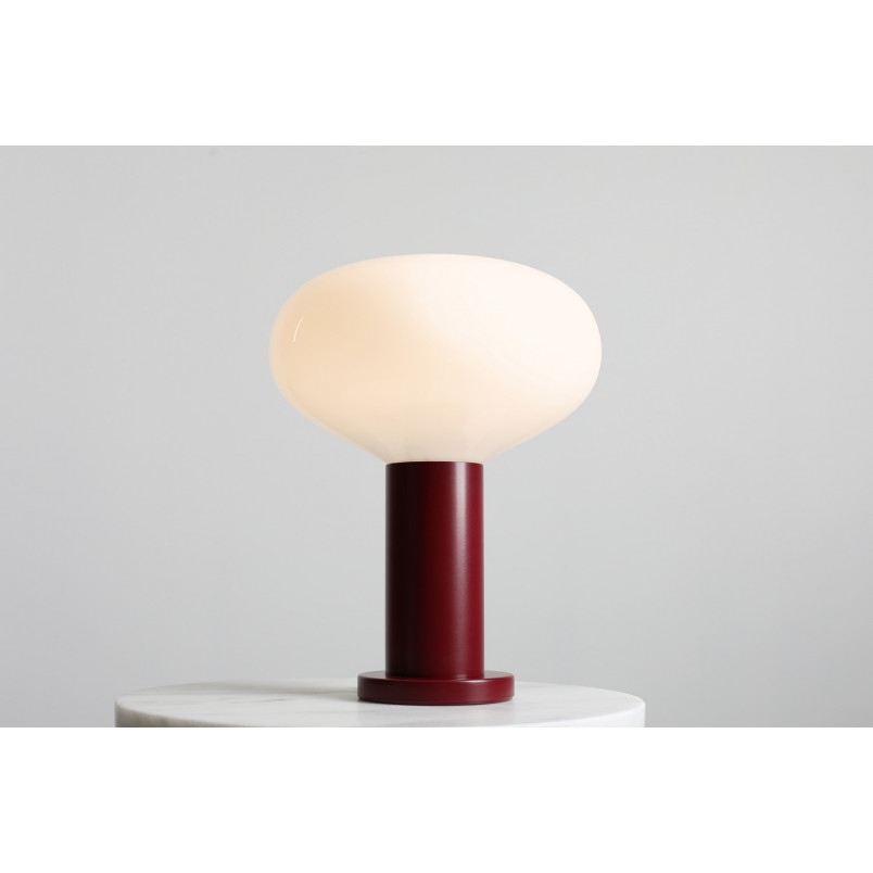 Lampa stołowa Flo Ruby | Aldex | Szkło, Biało-Czerwona