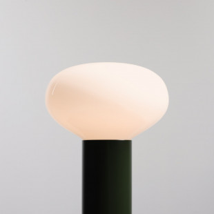 Lampa stołowa Flo Moss Aldex | Szkło, Japandi, Zielona/Biała