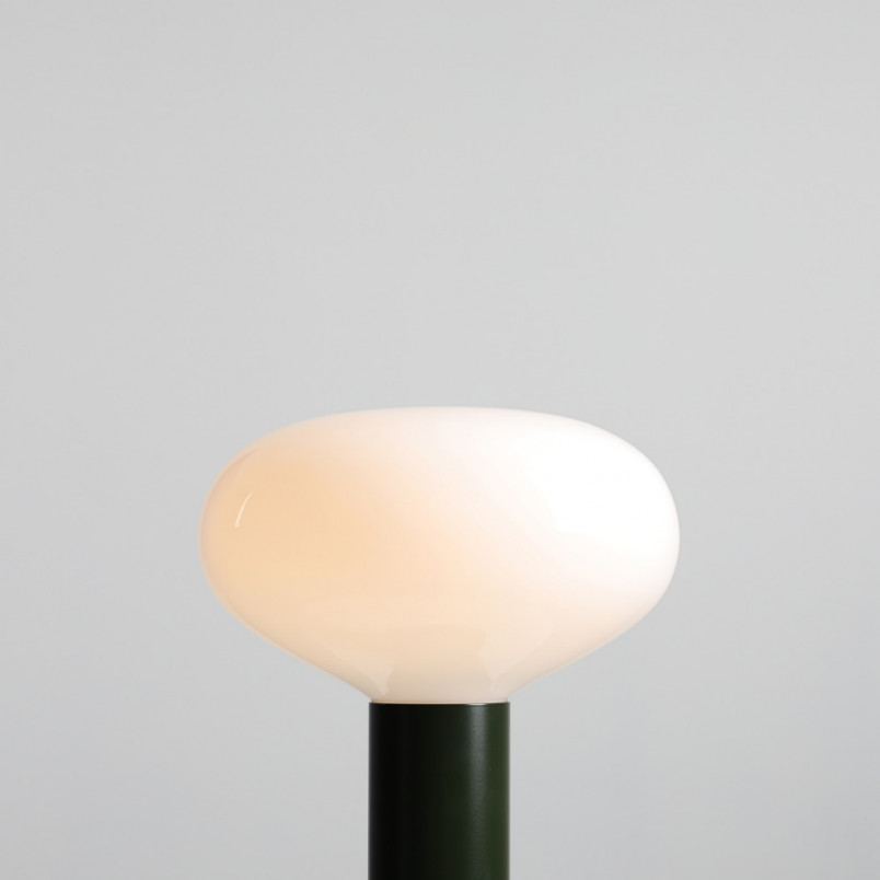 Lampa stołowa Flo Moss - Szklany klosz, design Aldex