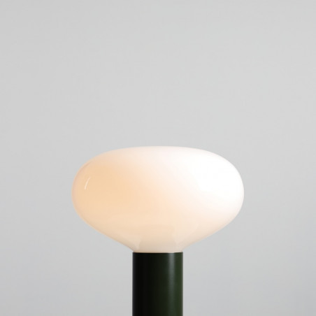 Lampa stołowa Flo Moss - Szklany klosz, design Aldex