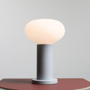 Lampa stołowa Flo Grey Aldex | Szklany klosz, Styl Japandi