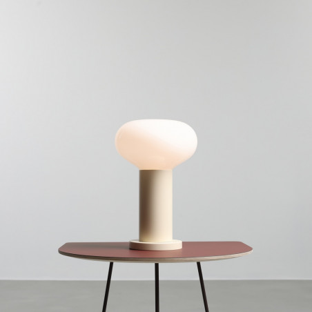 Lampa stołowa Flo Cream Aldex | Szkło, Japandi, 599 PLN