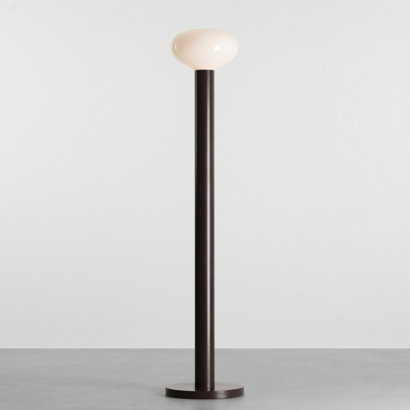 Lampa podłogowa szklana Flo Mokka Aldex | Elegancki design