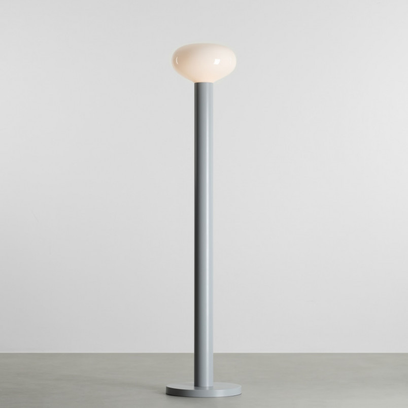 Lampa podłogowa szklana Flo Grey Aldex | Elegancki design