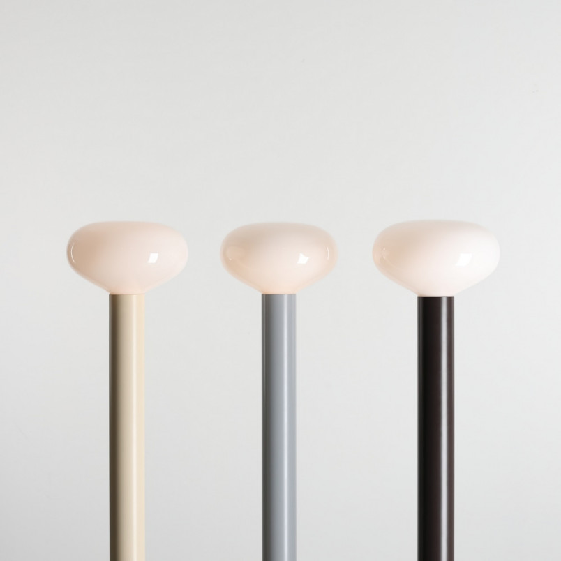 Lampa podłogowa szklana Flo Grey Aldex | Elegancki design