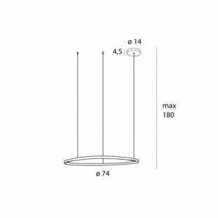 Lampa wisząca Cayenne LED 80cm - MaxLight | Miedź/Różowe Złoto