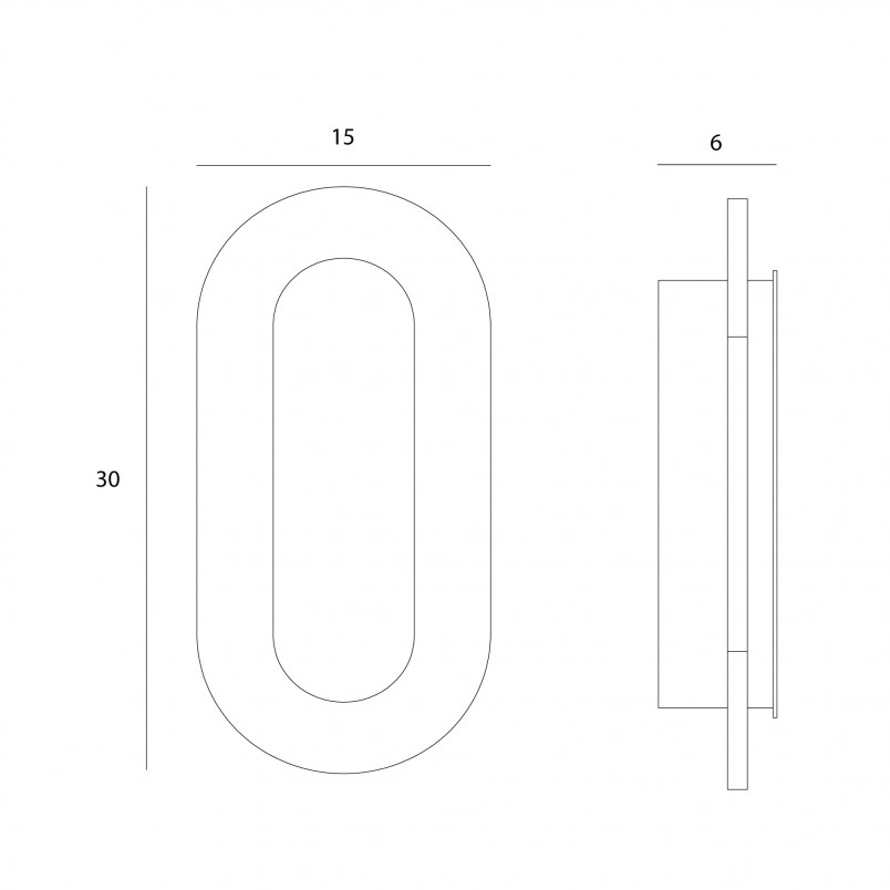 Kinkiet owalny Travertino LED MaxLight | Elegancki design