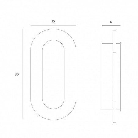 Kinkiet owalny Travertino LED MaxLight | Elegancki design