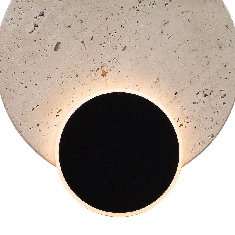 Kinkiet Okrągły Travertin LED MaxLight | Elegancki Design