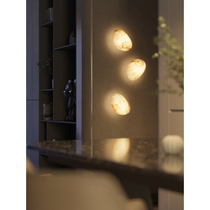 Kinkiet dekoracyjny Nuvia LED MaxLight | Kamień, Japandi