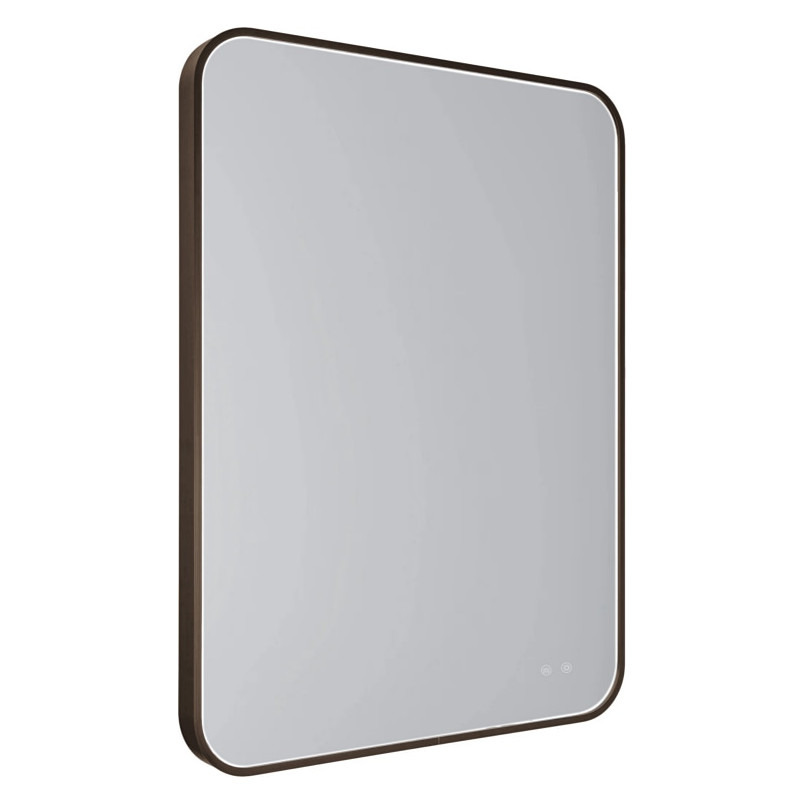 Lustro LED miedziane 76x91cm MaxLight - Oświetlenie łazni