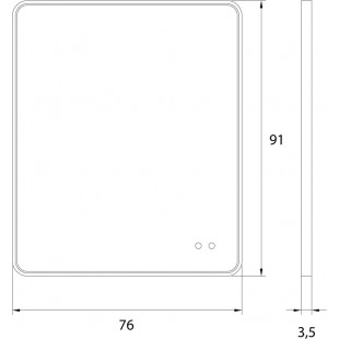 Lustro LED miedziane 76x91cm MaxLight - Oświetlenie łazni