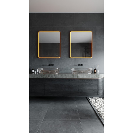 Lustro LED miedziane 76x91cm MaxLight - Oświetlenie łazni
