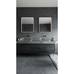 Lustro LED miedziane 76x91cm MaxLight - Oświetlenie łazni