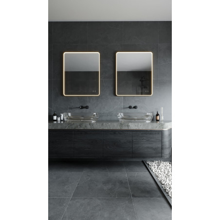 Lustro LED miedziane 76x91cm MaxLight - Oświetlenie łazni