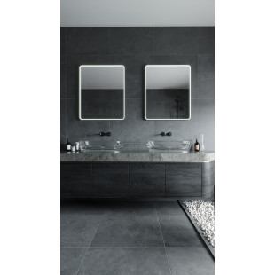 Lustro LED miedziane 76x91cm MaxLight - Oświetlenie łazni