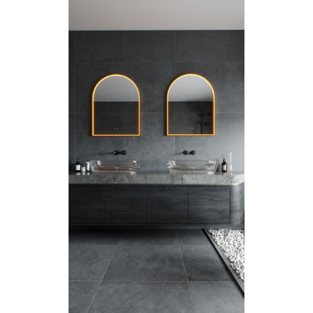 Lustro LED 90x70cm Złote MaxLight | Oświetlenie Łazni