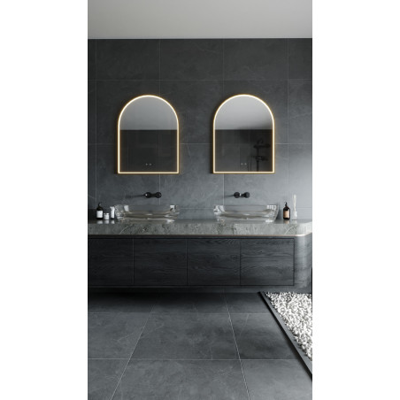 Lustro LED 90x70cm Złote MaxLight | Oświetlenie Łazni