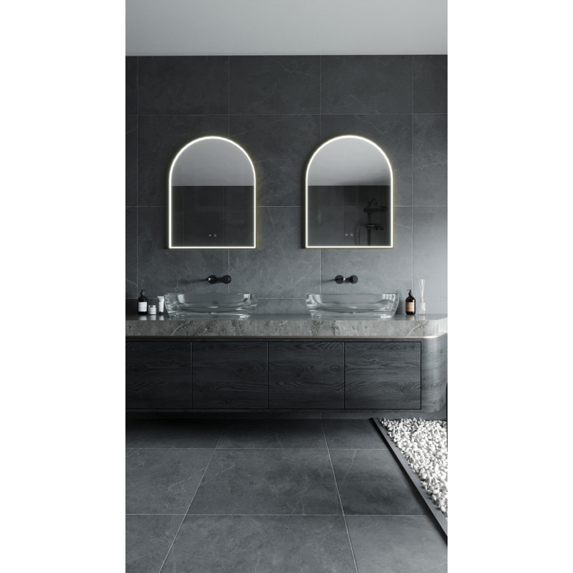 Lustro LED 90x70cm Złote MaxLight | Oświetlenie Łazni