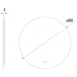 Lustro LED okrągłe 80cm MaxLight - Regulacja światła