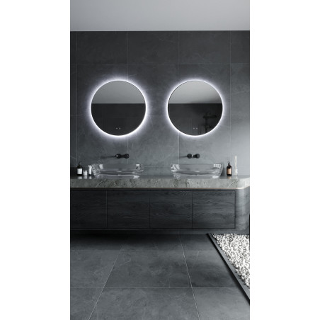 Lustro LED okrągłe 80cm MaxLight - Regulacja światła