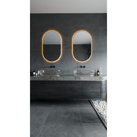 Lustro LED owalne MaxLight 100x60cm - Regulacja Barwy