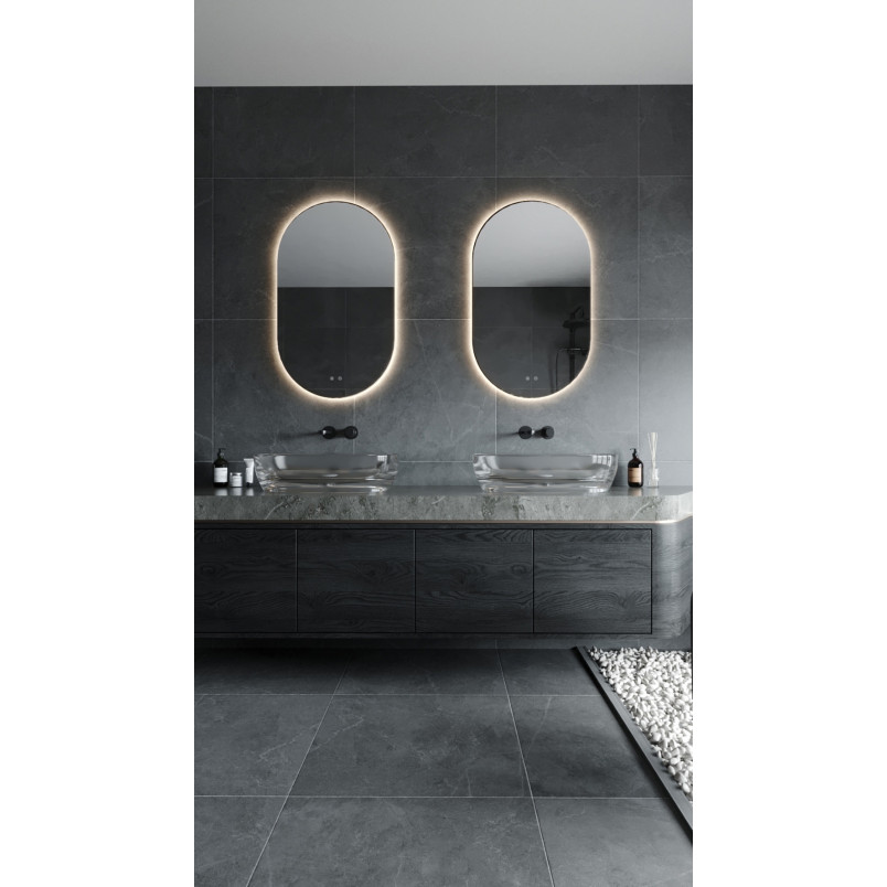 Lustro LED owalne MaxLight 100x60cm - Regulacja Barwy