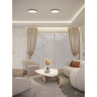Plafon do łazienki z regulowaną barwą światła Lumos LED 30cm czarny MaxLight