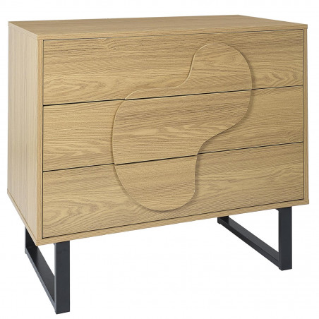 Komoda Calypso 120x35 dąb/czarny Intesi - Funkcjonalność i Styl