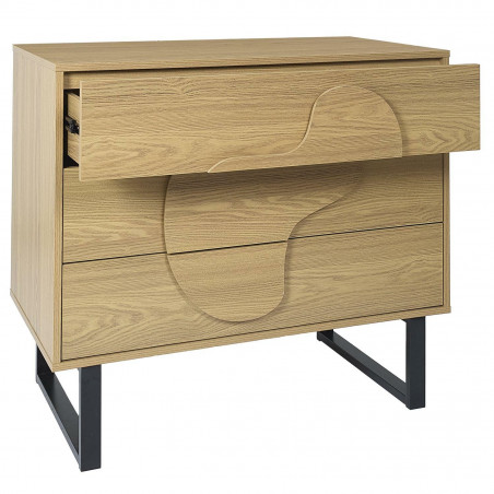 Komoda Calypso 120x35 dąb/czarny Intesi - Funkcjonalność i Styl