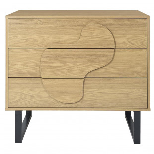 Komoda Calypso 120x35 dąb/czarny Intesi - Funkcjonalność i Styl
