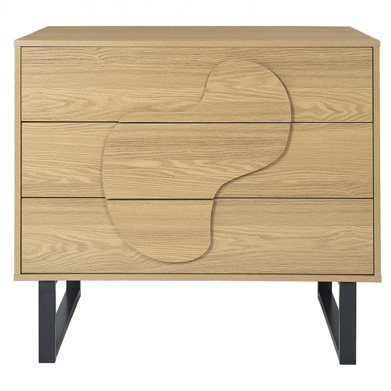 Komoda Calypso 120x35 dąb/czarny Intesi - Funkcjonalność i Styl