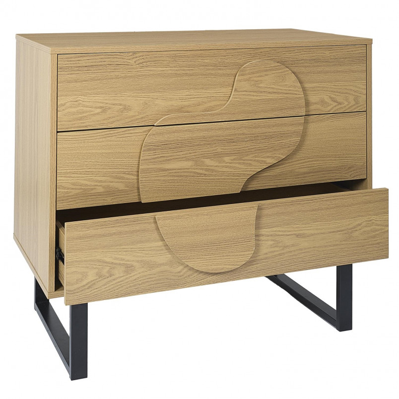 Komoda Calypso 120x35 dąb/czarny Intesi - Funkcjonalność i Styl