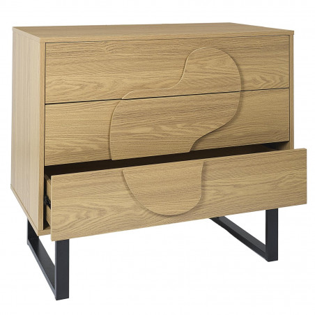 Komoda Calypso 120x35 dąb/czarny Intesi - Funkcjonalność i Styl