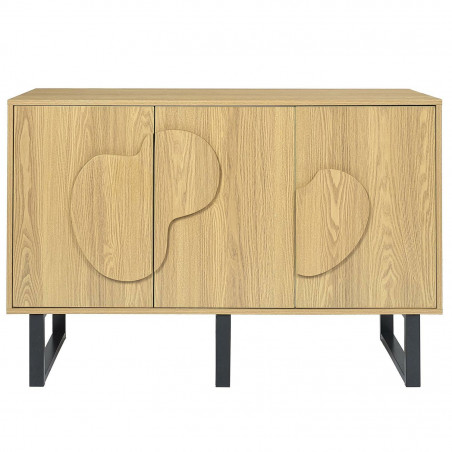 Komoda Calypso 120x35 dąb/czarny Intesi | Elegancki Design