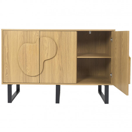 Komoda Calypso 120x35 dąb/czarny Intesi | Elegancki Design