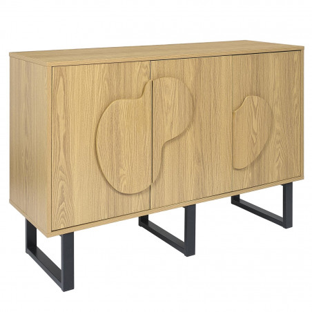 Komoda Calypso 120x35 dąb/czarny Intesi | Elegancki Design