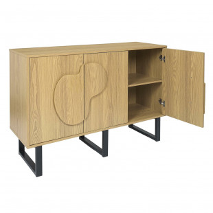 Komoda Calypso 120x35 dąb/czarny Intesi | Elegancki Design