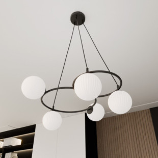 Żyrandol Libra V Emibig - Szklane kule, nowoczesny design
