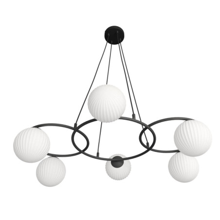 Żyrandol Libra VI Emibig | Szklane Kule, Biały/Czarny | Sklep Lamp