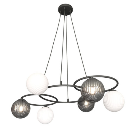 Żyrandol Libra VI Emibig - Szklane Kule, Grafit, Lustro | Sklep Lamp