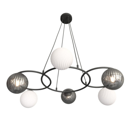Żyrandol Libra VI Emibig - Szklane Kule, Grafit, Lustro | Sklep Lamp