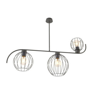 Lampa sufitowa Echo 3 kule Emibig | Loftowa czarna lampa