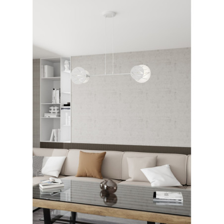 Lampa wisząca Emibig Xotic biała | Nowoczesny design E27