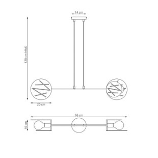 Lampa wisząca Emibig Xotic biała | Nowoczesny design E27