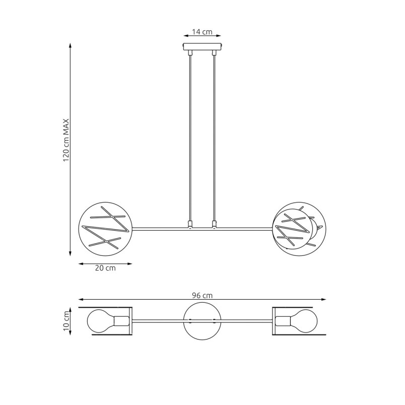 Lampa wisząca Emibig Xotic biała | Nowoczesny design E27