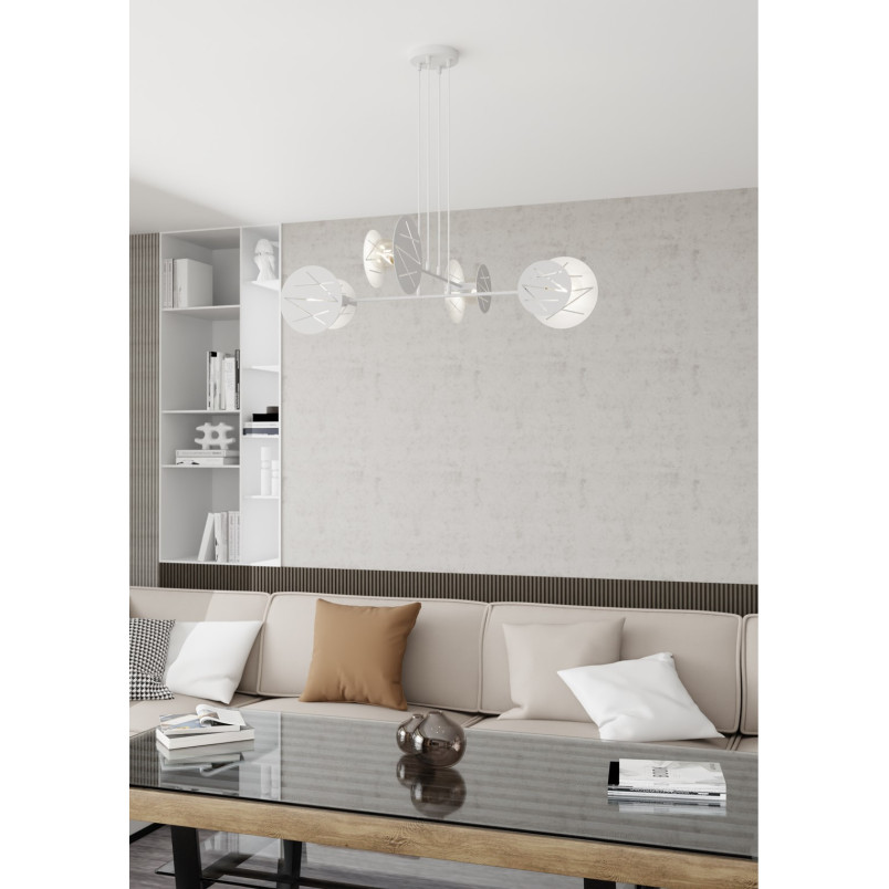 Lampa wisząca 4-punktowa Xotic biała Emibig - Nowoczesny design