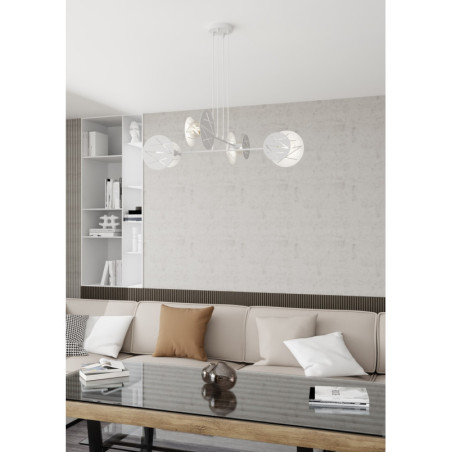 Lampa wisząca 4-punktowa Xotic biała Emibig - Nowoczesny design