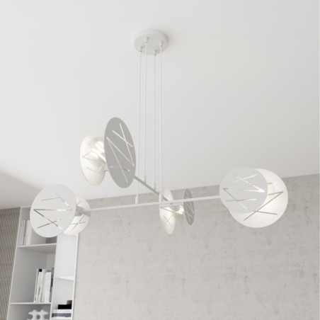 Lampa wisząca 4-punktowa Xotic biała Emibig - Nowoczesny design