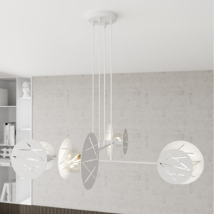 Lampa wisząca 4-punktowa Xotic biała Emibig - Nowoczesny design
